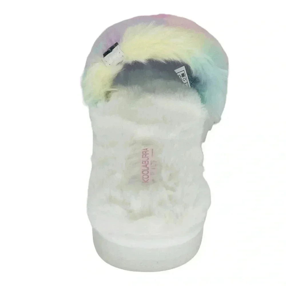 Koolaburra by UGG Womens Fuzz-AH Faux Fur Pastel Slide Sandals Size 6M - Picture 6 of 10